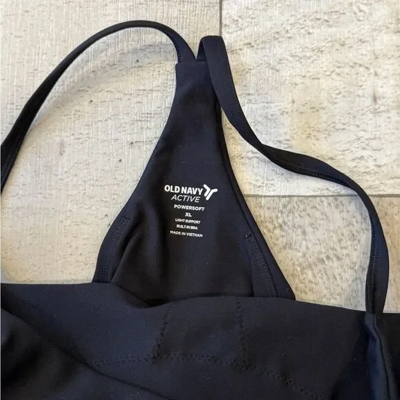 Old Navy Active Powersoft Black Longline Sports Bra - Picture 3 of 5